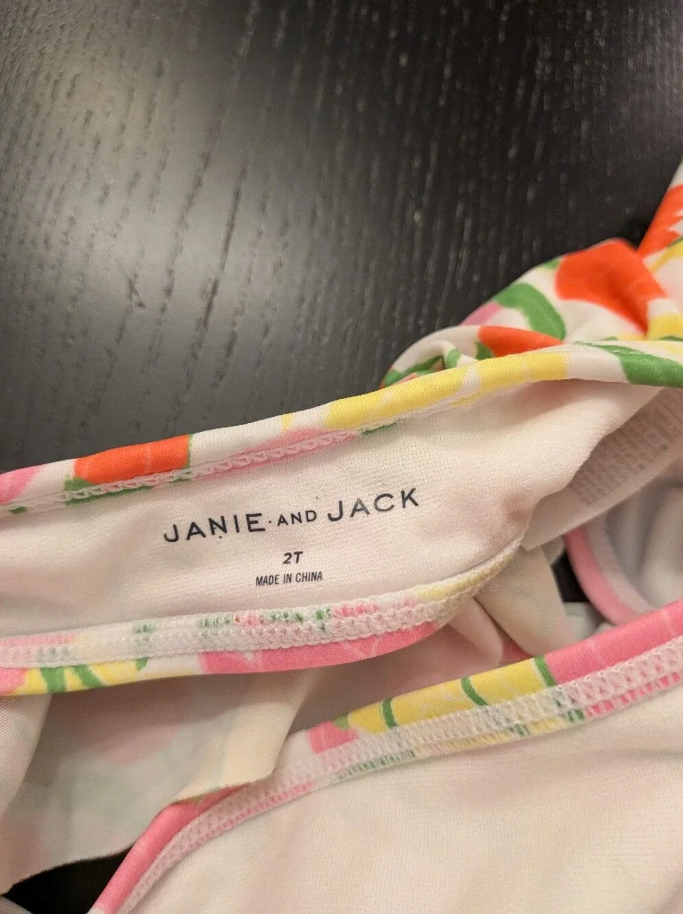 Janie and Jack Pink Multi Floral Ruffle Two-Piece Swim Set